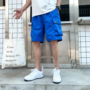 

2020 New Summer Multi-pockets Men's Cargo Shorts Streetwear Baggy Shorts Male Loose Short Pants Big Size 6XL 7XL 8XL