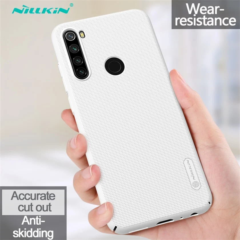 Чехол для Xiaomi Redmi Note 8T, чехол Nillkin, суперматовый, жесткий, PC, задняя крышка, защитный чехол для Xiaomi Redmi Note8T - Цвет: White