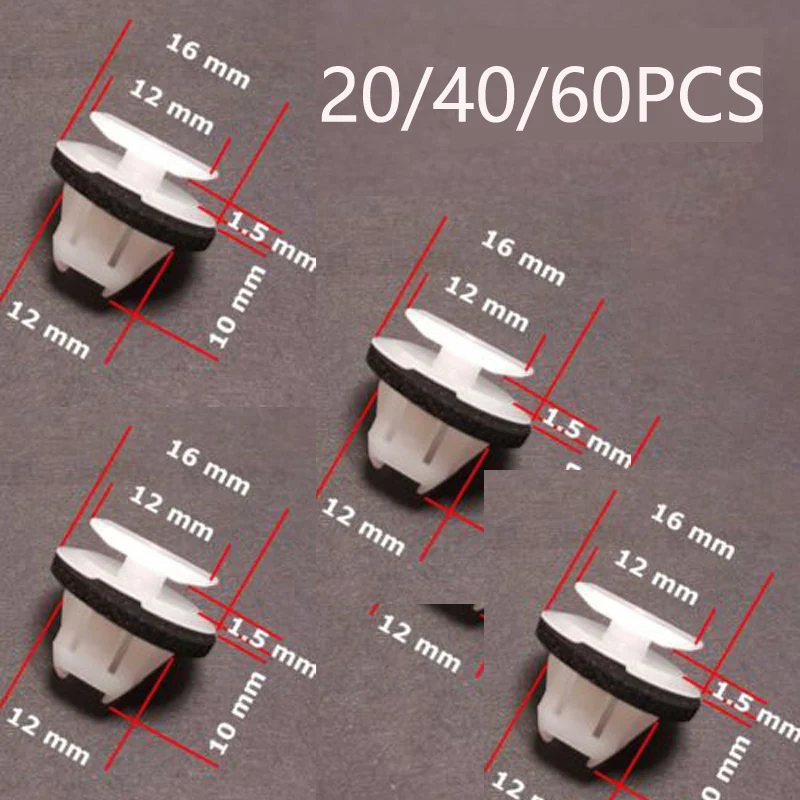 

20/40/60pcs Car Wheel Arch Surround Trim Clips For Nissan Juke & X-Trail T31 Wing Moulding Car Rivets
