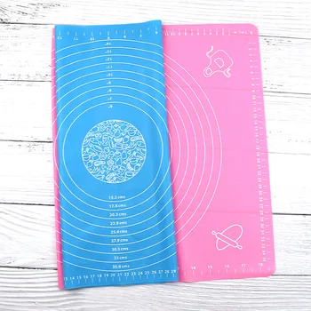 

More than 40 * 50cm Large Size Silica Gel Measuring Pad Silicone Dough Kneading Mat Home Baking Operation Chopping Board Baking