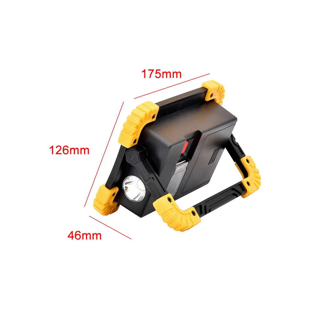 20W COB Waterproof Portable Spotlight Outdoor LED Work Light Car Repairing Camping Hiking Power Bank Security Fishing Emergency