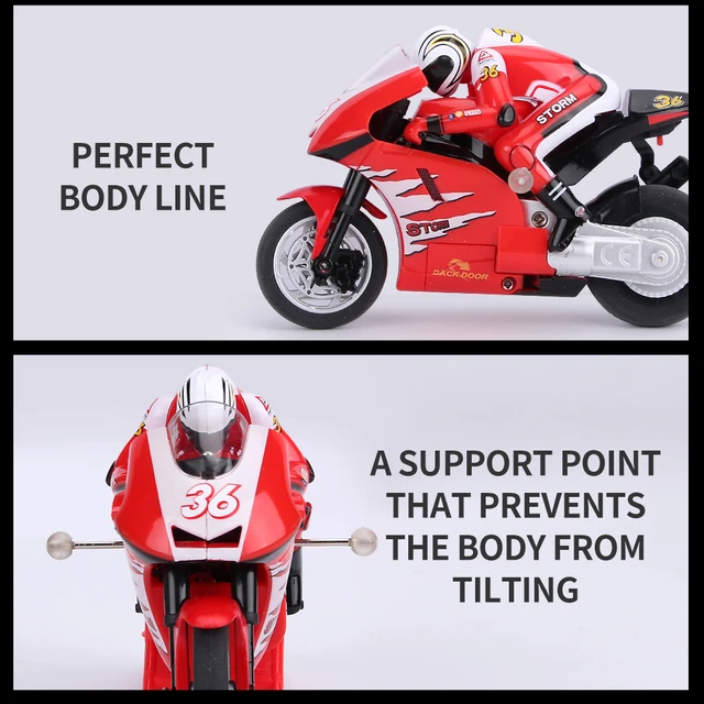 Doki Cool Mini Moto Kids Motorcycle Electric Remote Control RC Car mini Recharge 2.4Ghz Racing Motorbike Toys Boys Adults 5