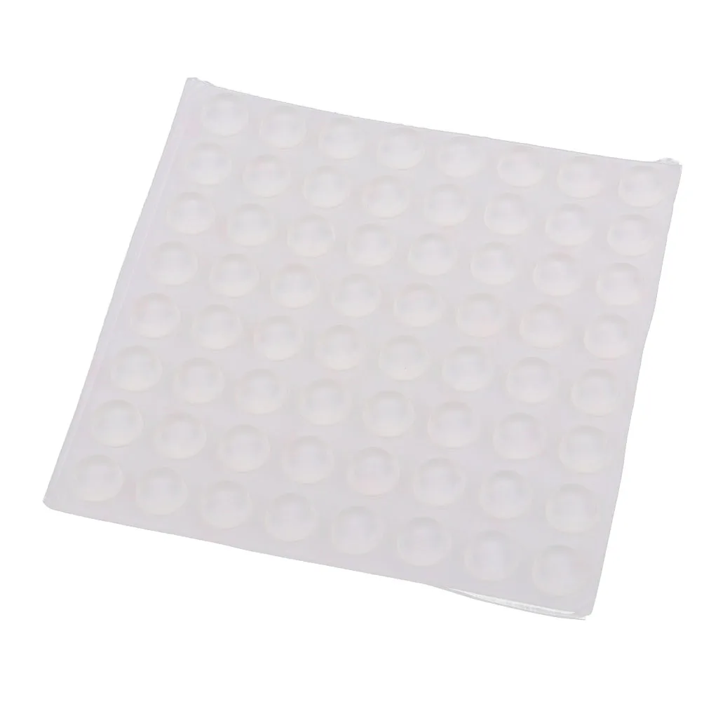 100 Sticky Rubber Feet Clear Adhesive Bumper Door Buffer Pad Protector 0.31'