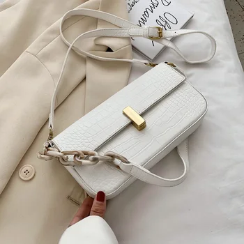 

Acrylic Chain Armpit Bags Small Crossbody Bags For Women 2020 Summer Simple Shoulder Handbags Female Travel Cross Body Bag