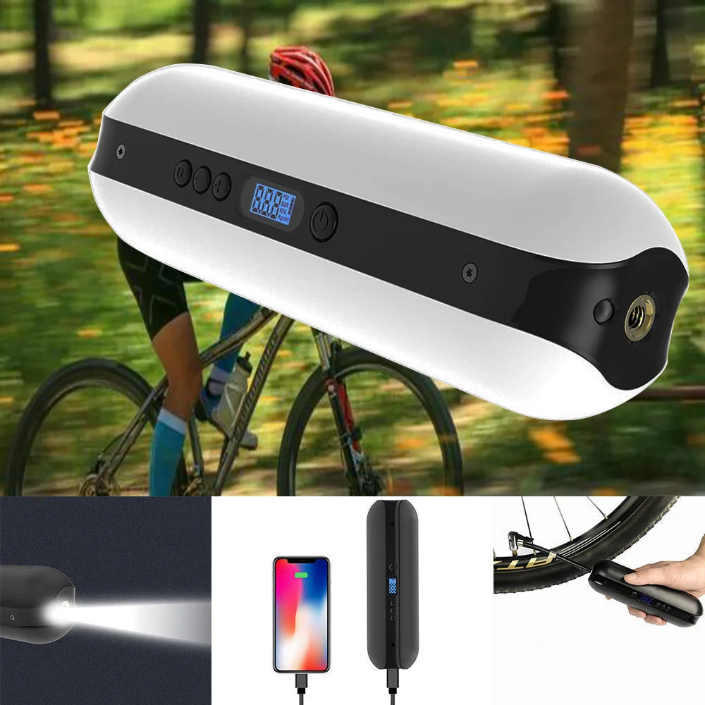 

Bike Pump Intelligent Rechargeable Portable Car Tire Pressure Auto Electric Air Inflator With LCD Display Bicycle Pump Hot Sale