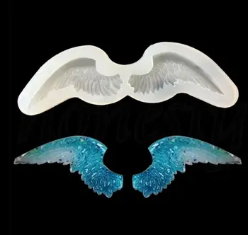 

Angel Wing Silicone Resin Fondant Mold for DIY Jewelry Pendant Making Tool Mould party Cupcake Decorating Tools