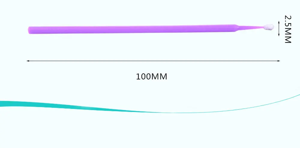 Горячая 100 шт ватные тампоны одноразовые микрощетки для чистки ресниц палочка для макияжа специальный инструмент дропшиппинг TSLM1