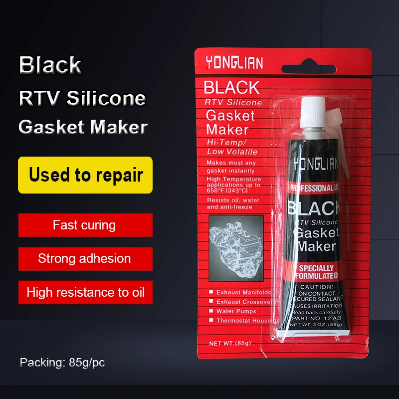 Heat Resistant Black Rtv Silicone Instant Gasket Maker Sealant Adhesive