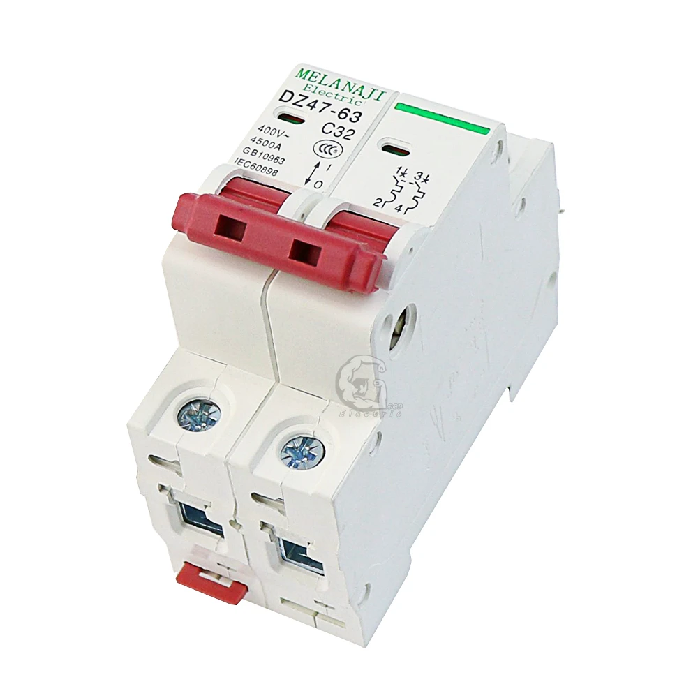 DZ47-63 AC 2P 6A 10A 16A 20A 25A 32A 40A 50A 63A Новый выключатель с красной ручкой | Обустройство дома