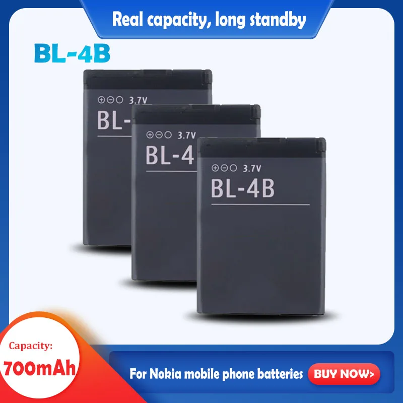 3 7 V 700 мА/ч BL-4B BL4B BL 4B Замена телефон Батарея для Nokia N75 N76 2505 3606 3608 2670 2660 2630 5000 6111 7070 7500