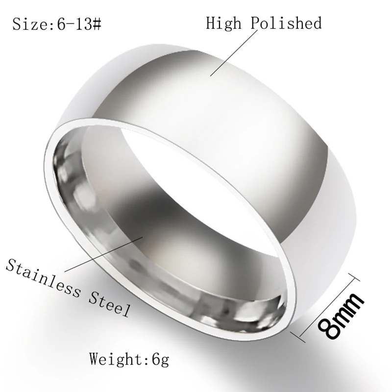 Spark-316L-Titanium-Steel-Personalize-Engrave-Lovers-Couple-Rings-for-Men-Women-8mm-Steel-Gold-Customized