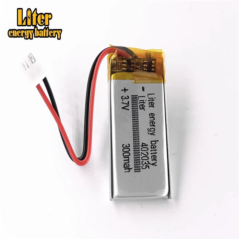 XHR-2P 2.54 402035 core 300mAh 3.7V polymer battery MP3 mobile speaker GPS loudspeaker story machine