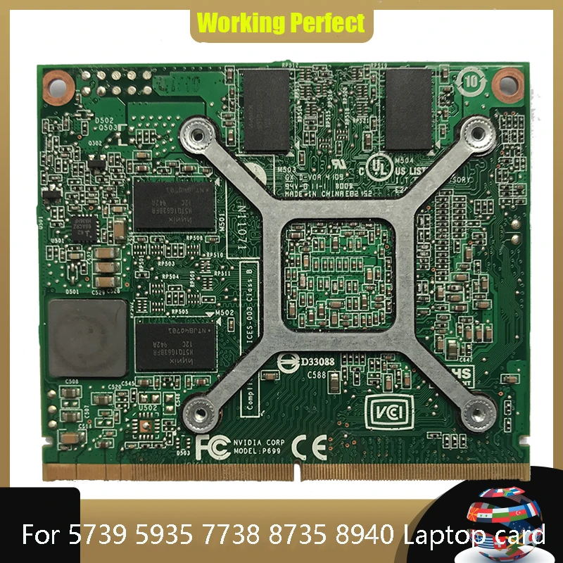 Geforce-placa de Vídeo Gráfica para Acer Aspire gt 240m Gt240m 1gb Ddr3 N10p-gs-a2 5739 5935 7738 8735 8940 Laptop - Imagem 3