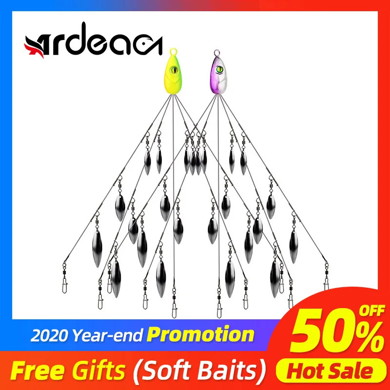 Ardea Алабама Rig зонтик 5 шт. приманки для рыбалки мягкие группа Lead Jig вращающаяся