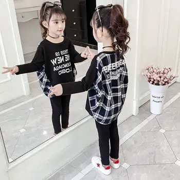 

Sports Girls Clothes Set Girls clothing Suit top+Pants 2 Pcs Spring Children's Set Teen Girls Clothes Suit 4 6 8 12 Years