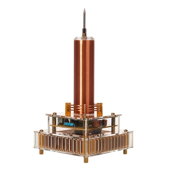 

Music Tesla Coil Arc Plasma Loudspeaker Wireless Transmission Experiment Desktop Toy Model Gold US Plug