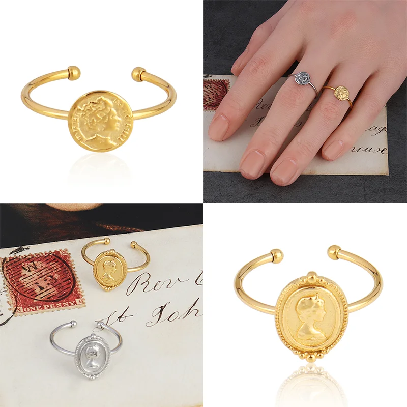 Snake Ring Stainless Steel Rings For Women Statement Ring Women's Rings Punk Open Finger Gold Color Geometry Ring Rings Jewelry - Image 4