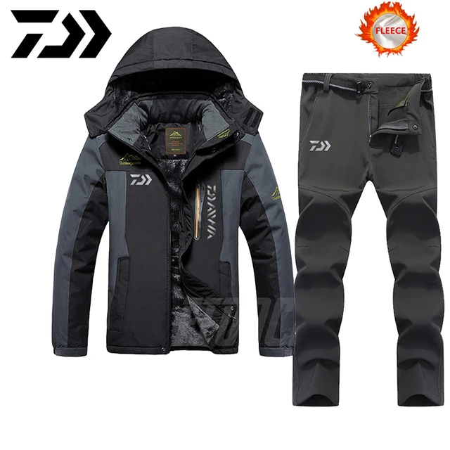$US $53.27 DAIWA Fishing Clothes Sets Outdoor Fishing Clothing Winter Keep-warm Men Fishing Suit Breathable Fi