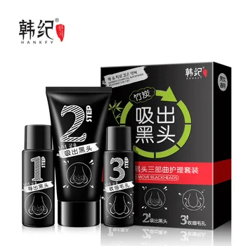 

Hankey bamboo charcoal black head removal trilogy tearing nasal patch contraction export liquid cleaning dirt acne skin care