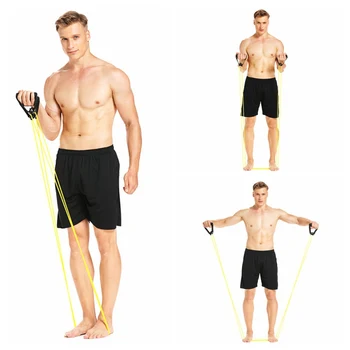 

2019 New Yoga Pull Rope Resistance Bands Fitness Gym Elastic Bands Rubber Chest Exercise Training Band Exercise Training