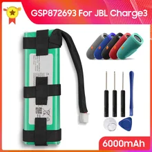 Original Battery GSP1029102A GSP872693 03 for JBL Charge 3 Charge3 Large Capacity Genuine Replacement Battery 6000mAh