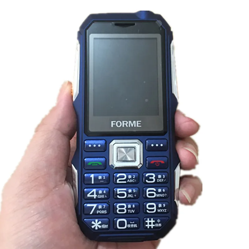 

FP01 Dustproof Mobile Phone With Buttons Dual Sim MP3 Flashlight 2.4 Inch BigHorn Rugged Outdoor Cheap CellPhone