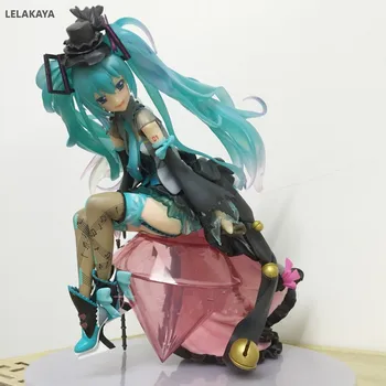

20cm Vocaloid Anime Game Red Diamond Hatsune Miku Risa Ebata Ver. 1/7 Scale Painted PVC Action Figure Model Collection Toys Doll