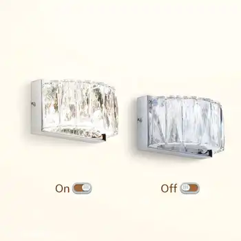 

Led crystal wall lamp Wall light luminaria Home Lighting living room 3Color Modern Wall light lampshade for bathroom living room