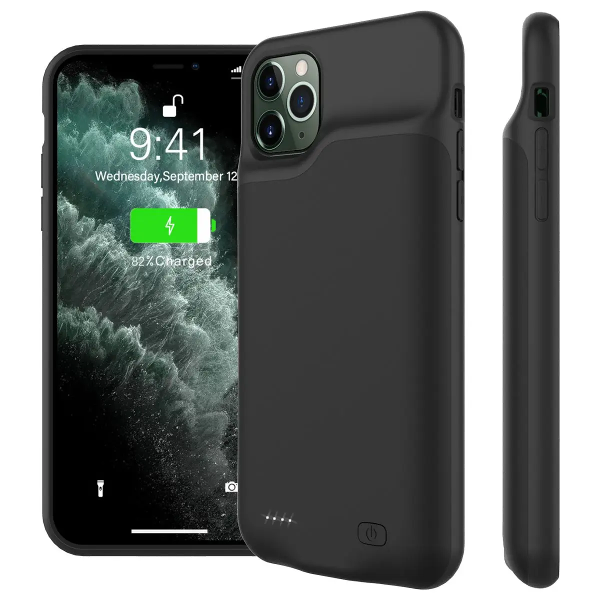 

For iPhone 11 Pro Max 6.5'' Battery Charger Case 5200mAh External Backup Charger Power Bank Battery Case Built In Magnetic Metal