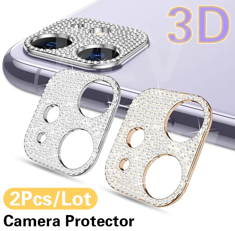 Защитная пленка для объектива камеры iPhone 12 Pro Max прозрачная 3D защита с блестками 11