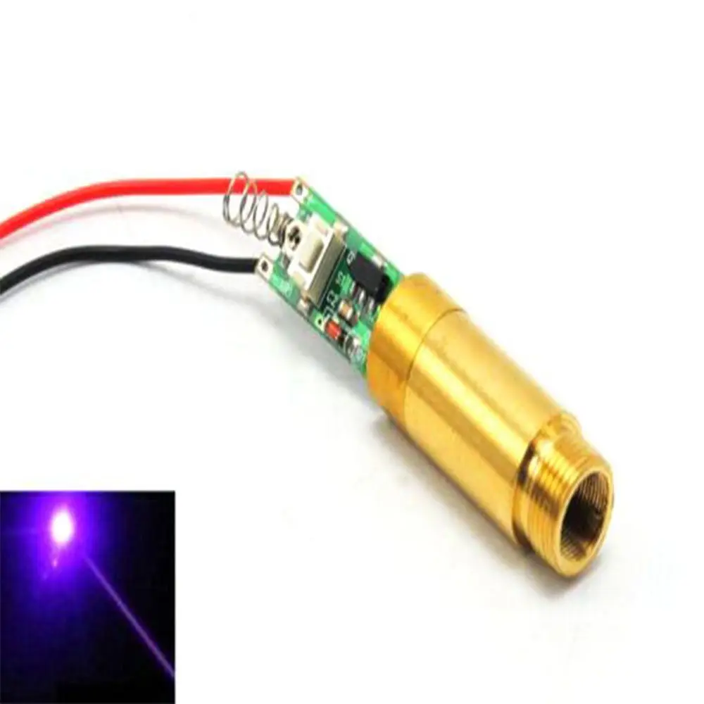 

Industrial Brass 405nm 100mW Violet Blue Dot Ray Laser Diode Module DC3.7V