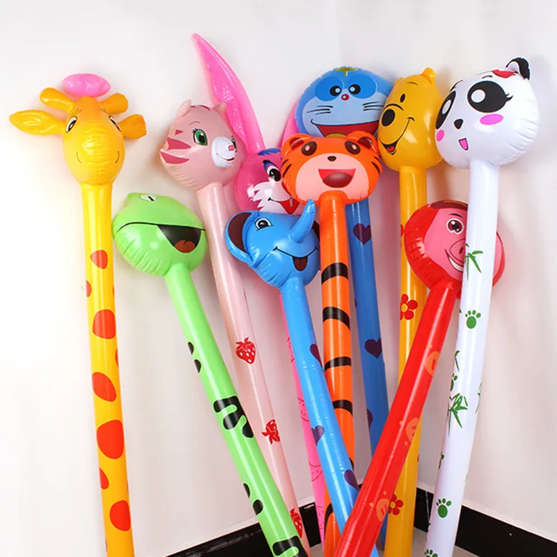 

120cm Cartoon Inflatable Animal Long Inflatable Hammer No Wounding Weapon Stick Blow Up Noise Maker Toys Baby Children Toys