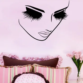 

Exquisite Sexy Girls Vinyl Wall Sticker For Beauty Salon Decor Stikers For Bedroom Decoration Accessories Stickers Mural
