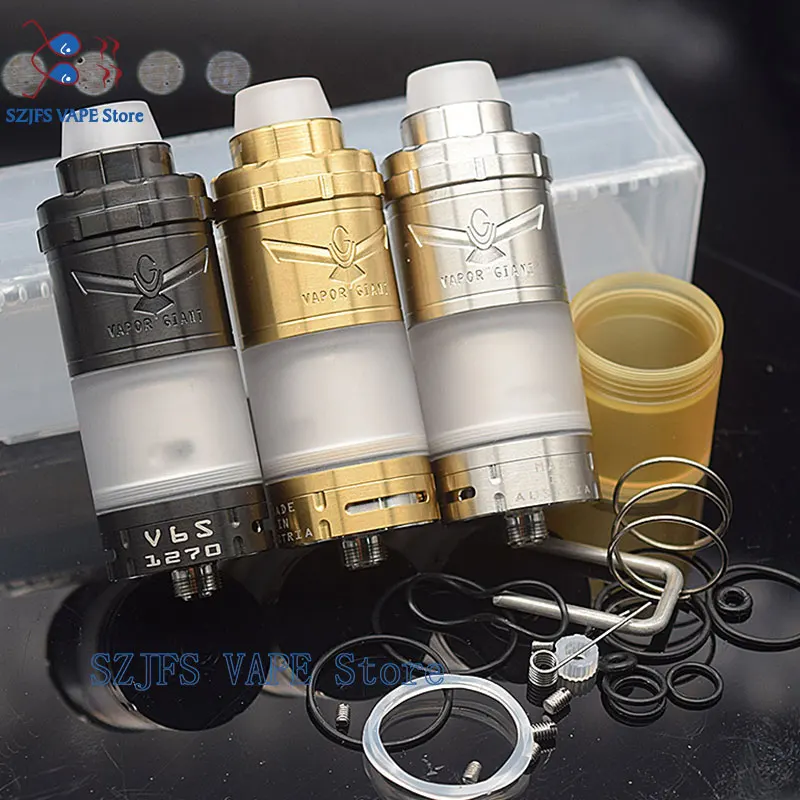 

Giant Steam v6S V6 s v5s m5 23mm RTA 6ML 316ss Coil Atomizer tank adjustable airflow bottom Single Potill system vs sxk qp m25