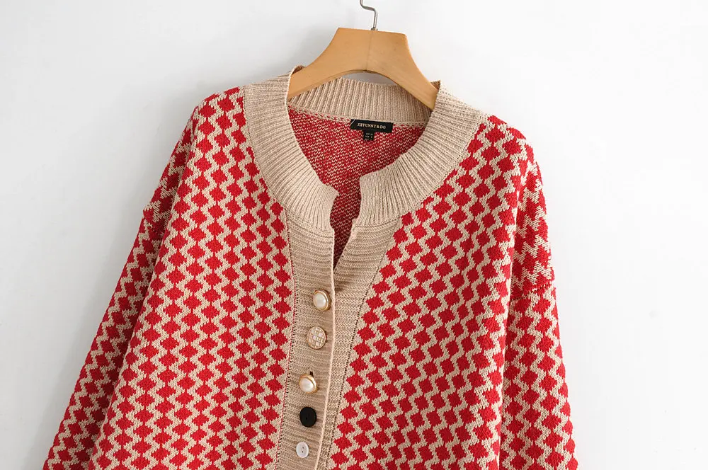 2019New patternWinter женские ботинки с широким круглым collarCardiganSweater LooseSingle breastedKeep warmLeisure fashionLong рукавом