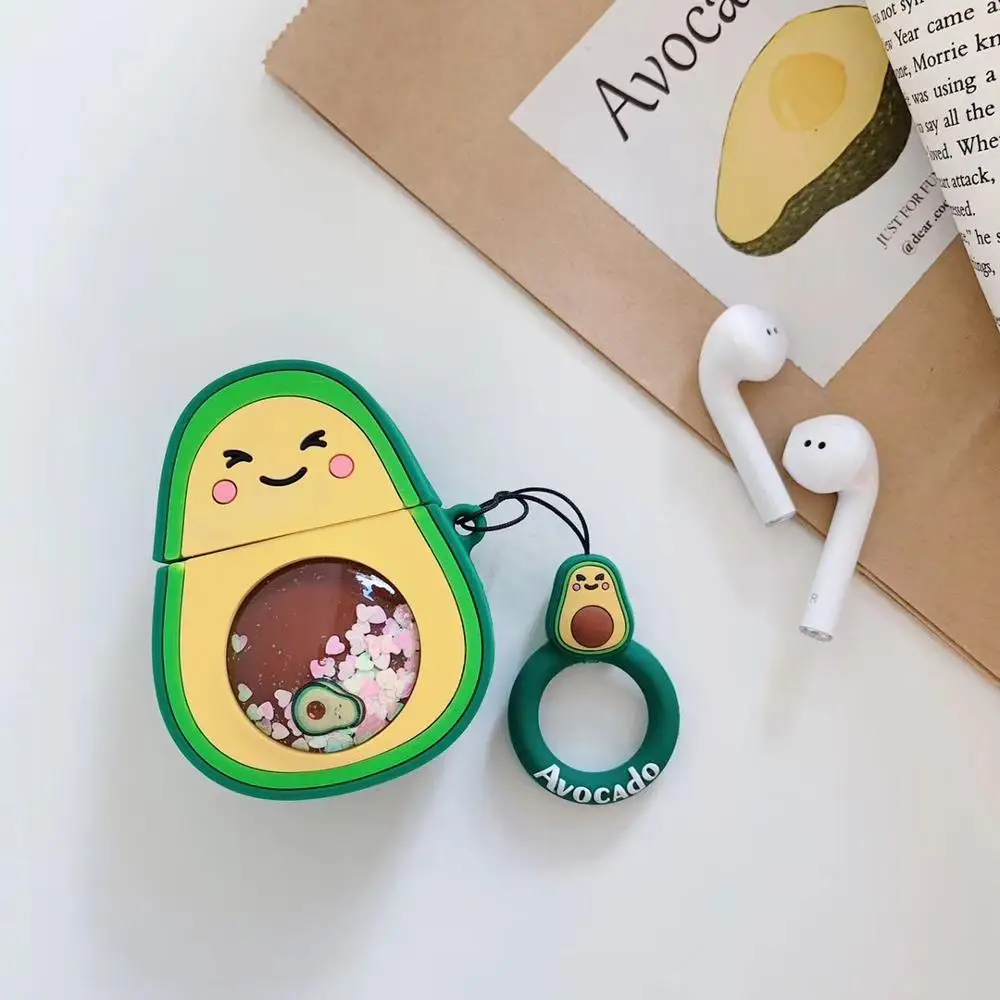 3D милый fat banana expression pack lemon Bluetooth беспроводная гарнитура Набор силиконовый чехол для гарнитура для airpods защитный чехол - Цвет: 6
