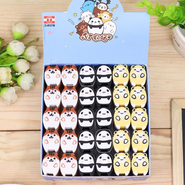 SEWACC Pequeno 16 Pçs Panda Borracha Brinquedos Populares Mini Decoração  Mesa Animais De Estimação De Lápis Topper Panda Borracha Desenhos Animados  Borracha Desenhos Animados : : Papelaria e Escritório