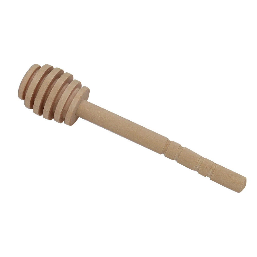 Медовая Медведица спиральная длинная ручка практичная медовая палочка для смешивания кухонные инструменты деревянная ложка - Цвет: 1