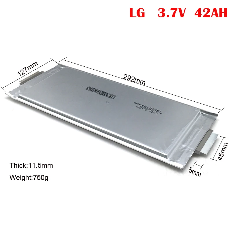 Высокое качество большой аккумулятор для LGX E42 3,7 V 40Ah 42Ah литий-полимерный аккумулятор для панели солнечных батарей EV автомобиля