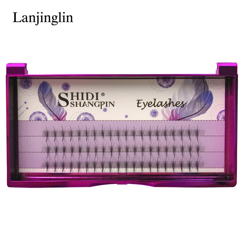 LANJINGLIN 8/10/12 мм 60 Индивидуальные Накладные наращивание ресниц натуральные ресницы для наращивания ручной работы накладные ресницы для макияжа инструменты - Цвет: SDSPFW10