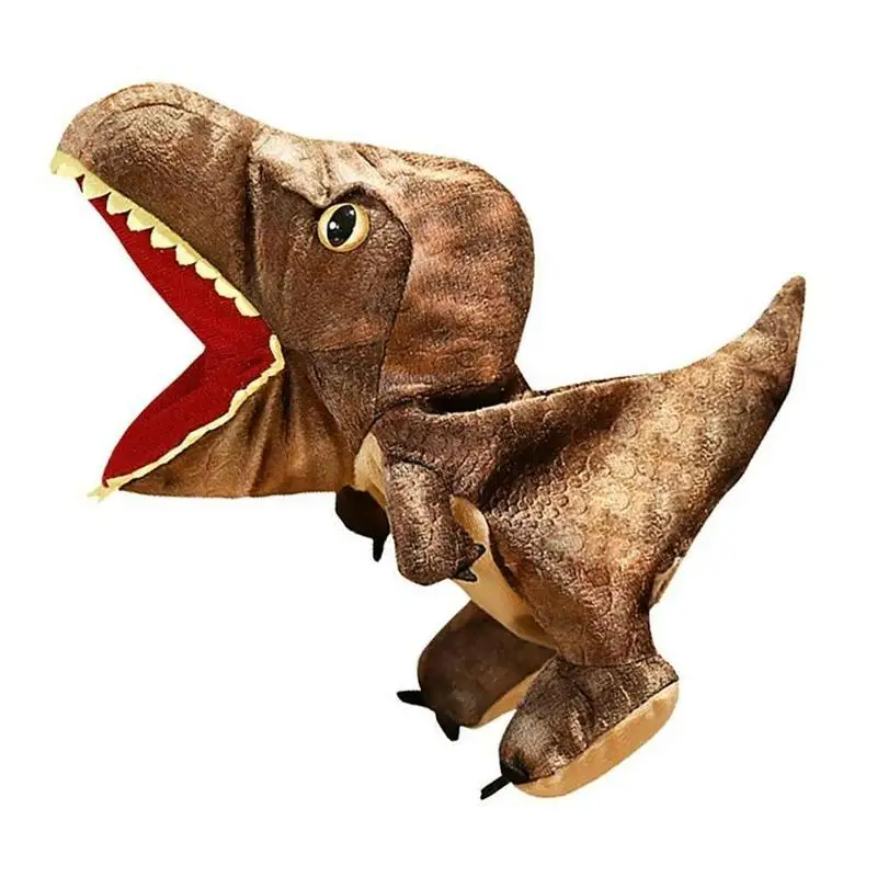 

New Plush Simulation Cute Dinosaur Hand Puppet Toy Open Movable Mouth Role Play Gift For Kids Plush Hand Puppet Toys