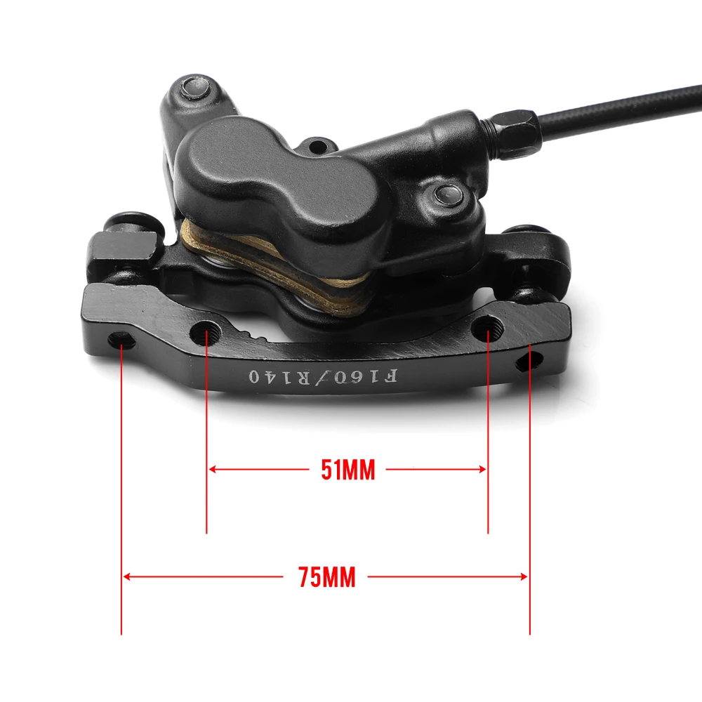 LOGAN freno de disco hidráulico para bicicleta de montaña, freno delantero y trasero cuatro pistones, longitud de de bicicleta| - AliExpress