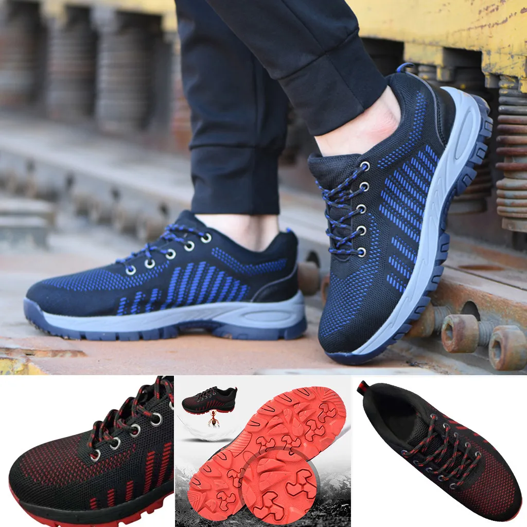 Running Shoes Women Sport Shoes Women's Mens Breathable Anti-smashing Safety Work Shoes Sports Sneakers For Women Zapato #z