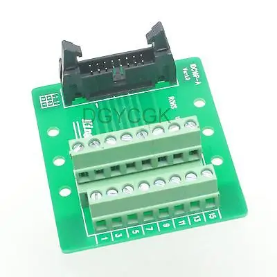 

DHL/EMS 10 Sets IDC 16pin port plug adapter connector header Terminal Breakout PCB Board 2 row -h2