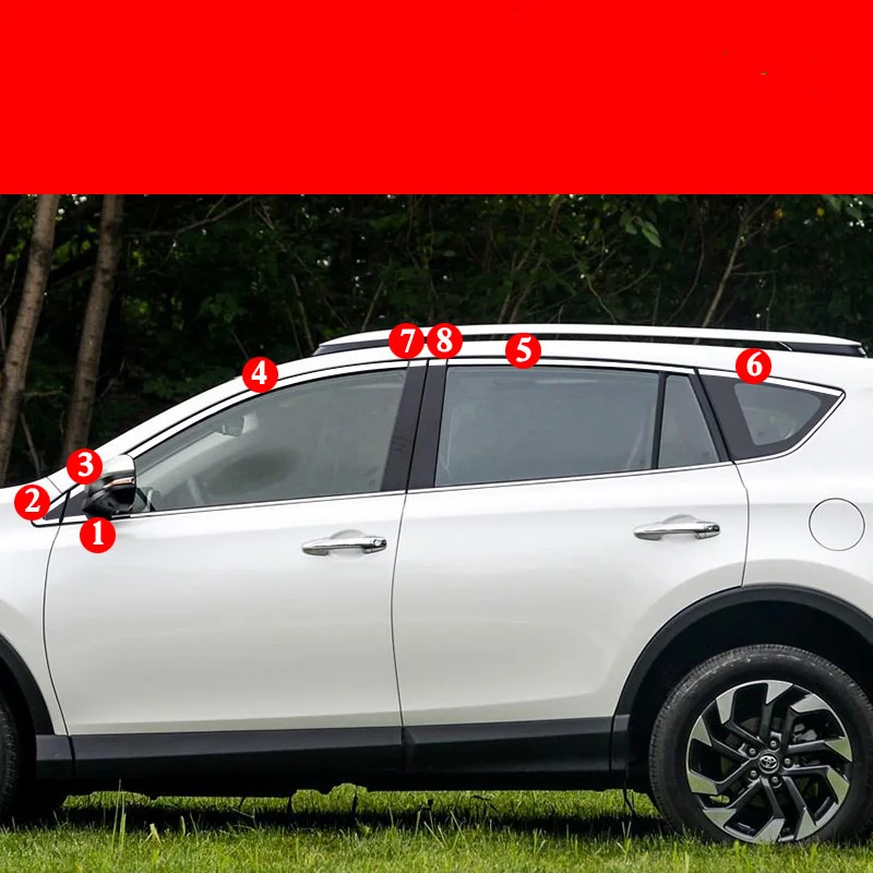 Нержавеющая сталь окна автомобиля планки для toyota RAV4 2013 xa40