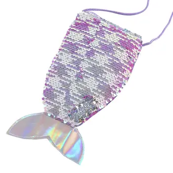 

Girls Women Shining Sequins Crossbody Shoulder Bag Beautiful Fish Tail Satchel X5XA