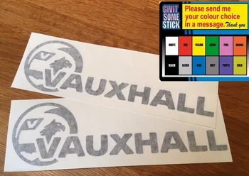 

For 2Pcs/Set For VAUXHALL - VAUXHALL LOGO CAR DECAL STICKER ADHESIVE - 195 mm long