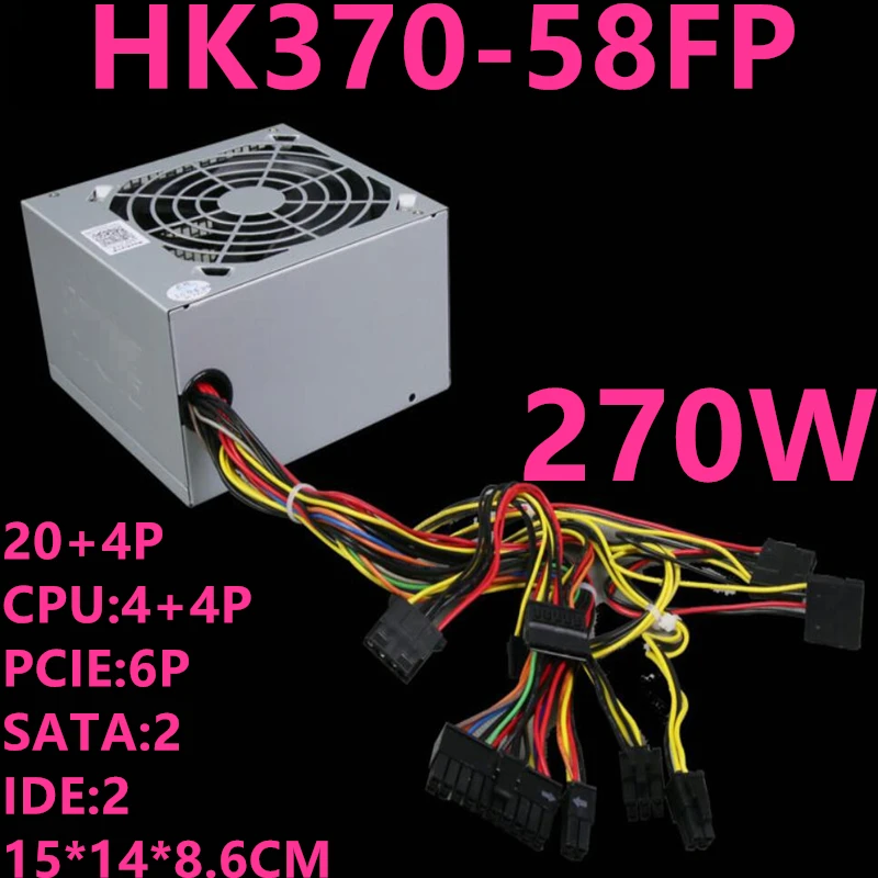 Best Price New PSU For Huntkey Brand Calm King Tooling Edition GTX1050 Power supply of GPU 6P and CPU 8P 270W Power Supply HK370-58FP