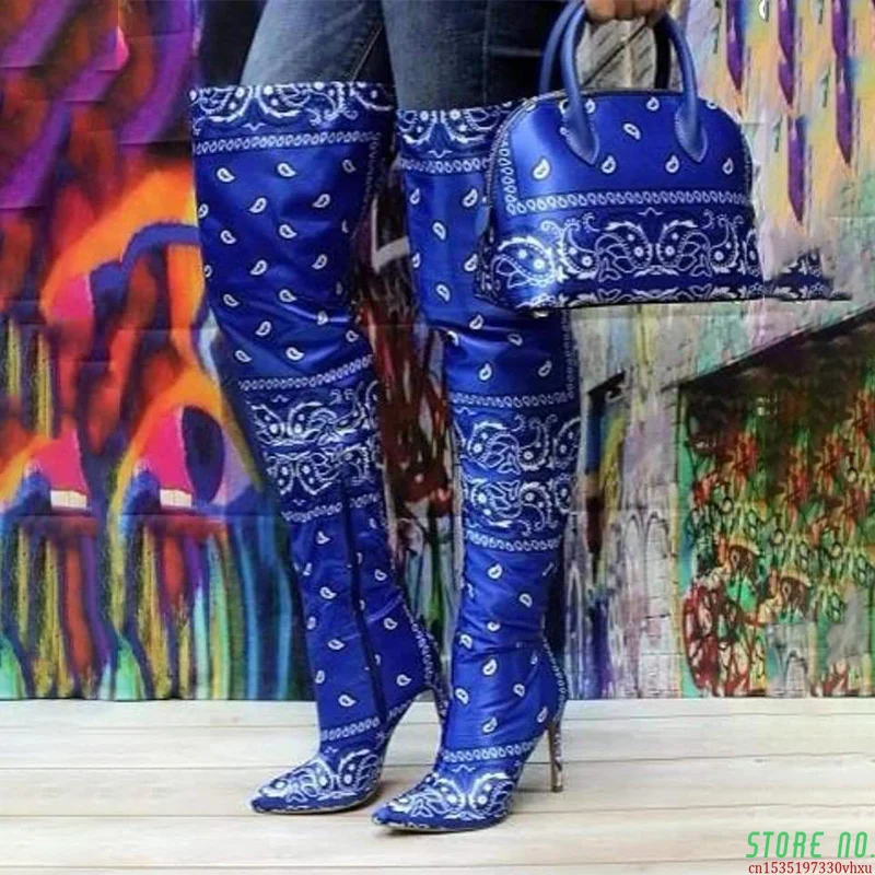 Bandana heels blue Clearance