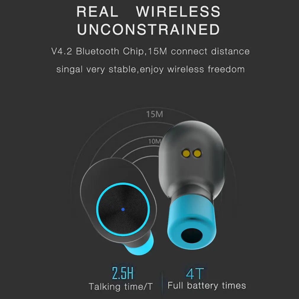 QP-W10 Bluetooth V4.2 Близнецы настоящие беспроводные наушники-вкладыши с одним ключом управления наушники с магнитным зарядным устройством